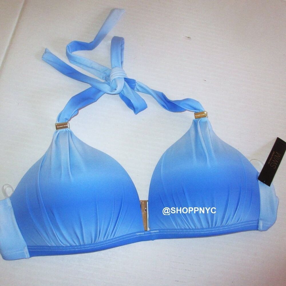 VICTORIA SECRET Swim Harlow Halter Push-Up Bikini Top Ombre 36C 36D 38B 38C Sz L